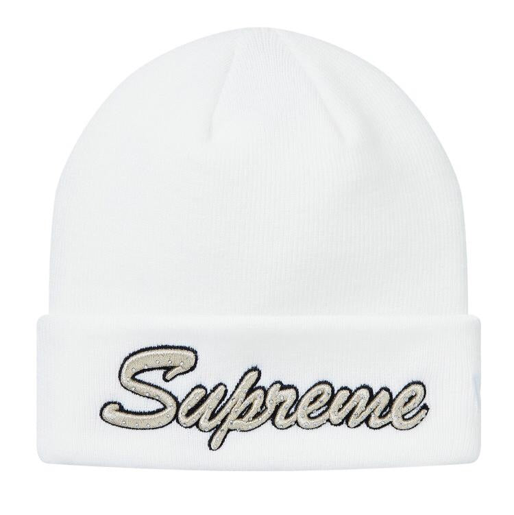 Supreme x New Era Script Beanie “FW18” – Lucky Laced Sneaker Boutique